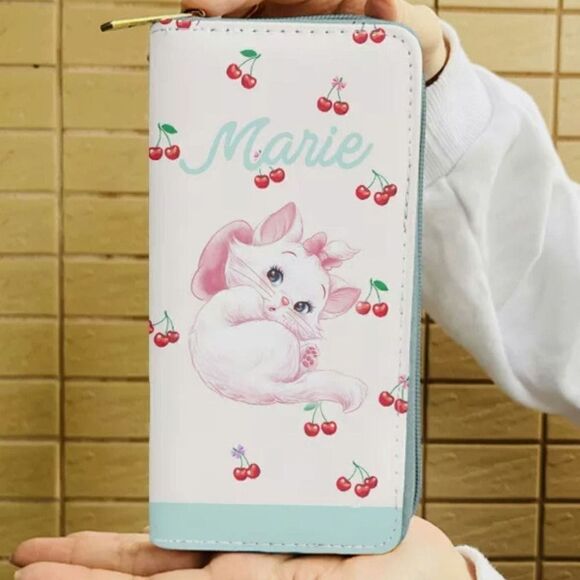 New! Marie from the Aristocrats Continental Wallet So Cute! Cherries - Picture 1 of 2